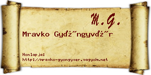 Mravko Gyöngyvér névjegykártya